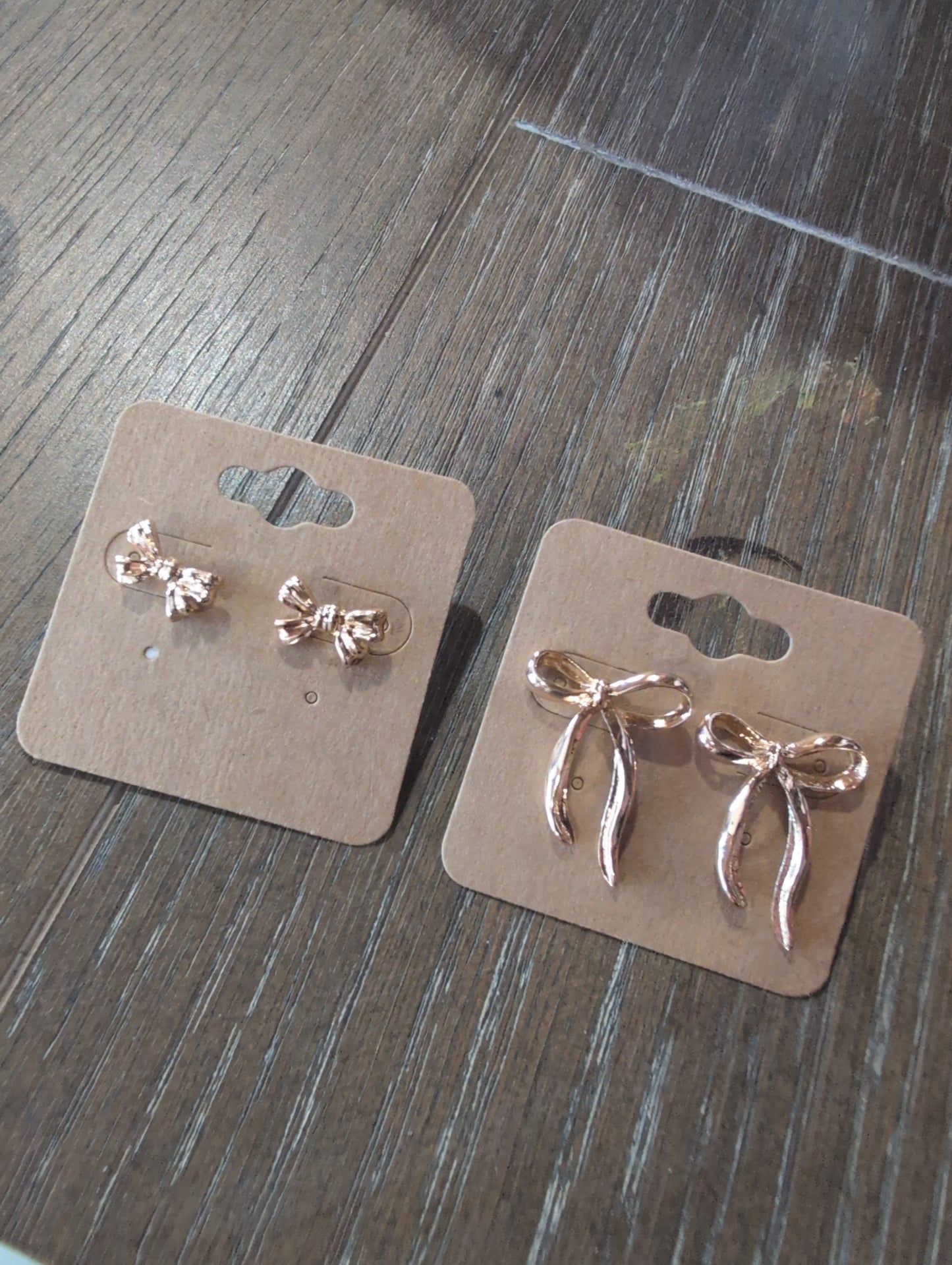 Gold Bow Earrings