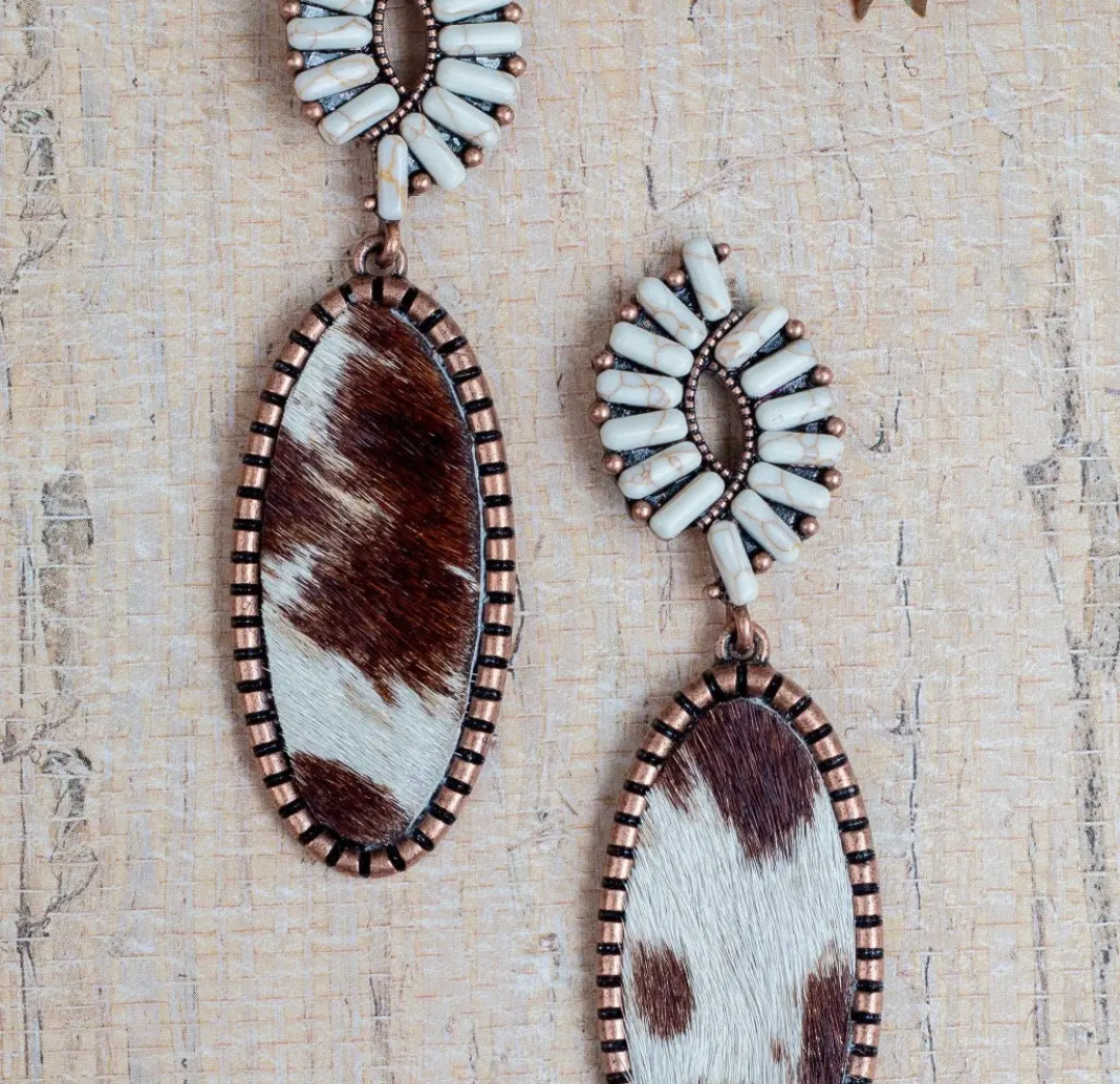Cow Hide Oval
