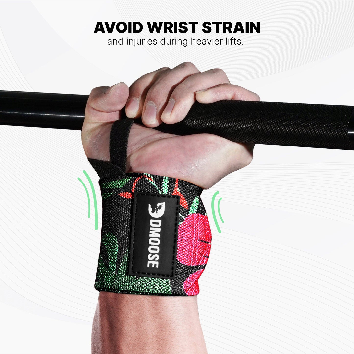 Wrist Wraps: Black Stripes / 18"