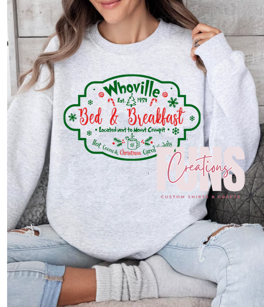 Whoville Bed & Breakfast DTF Transfer