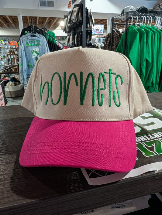 hornets Hat pink/grn