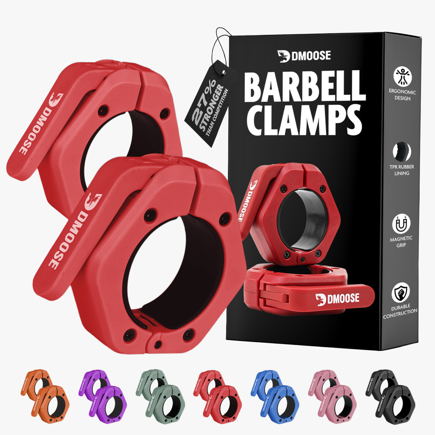 Barbell Clamps: Blue / Non Magnetic