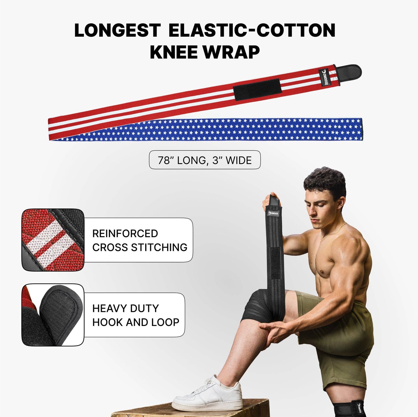 Knee Wraps for Weightlifting: American I (Pair)