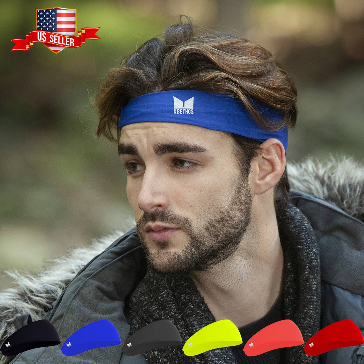 Sports Sweatband Headband: ROY