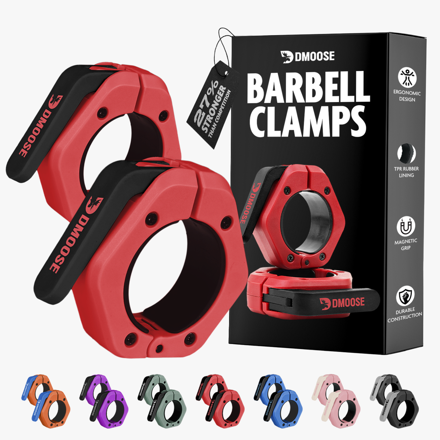 Barbell Clamps: Blue / Non Magnetic