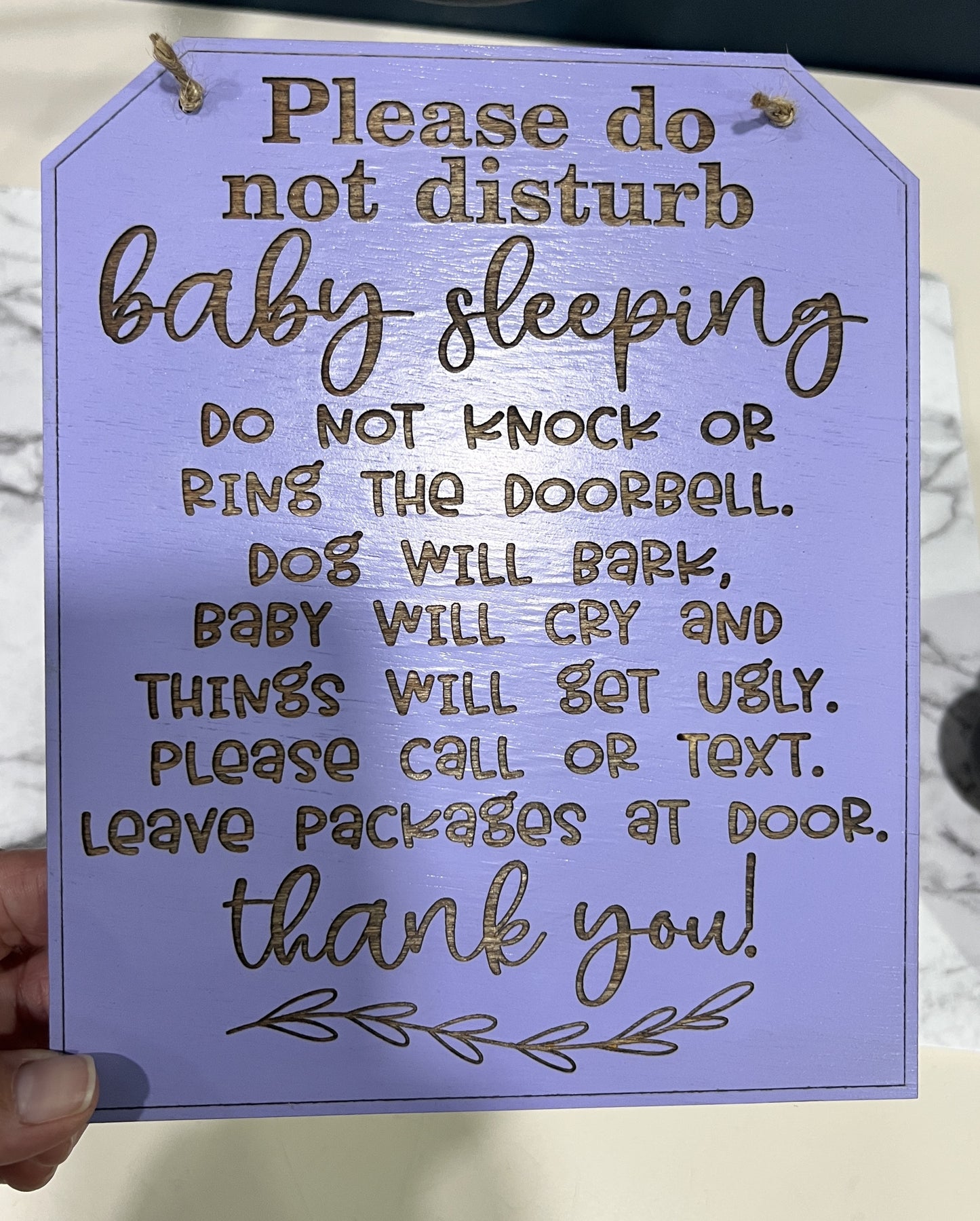 Door Sign- Pls DND Bby Sleep