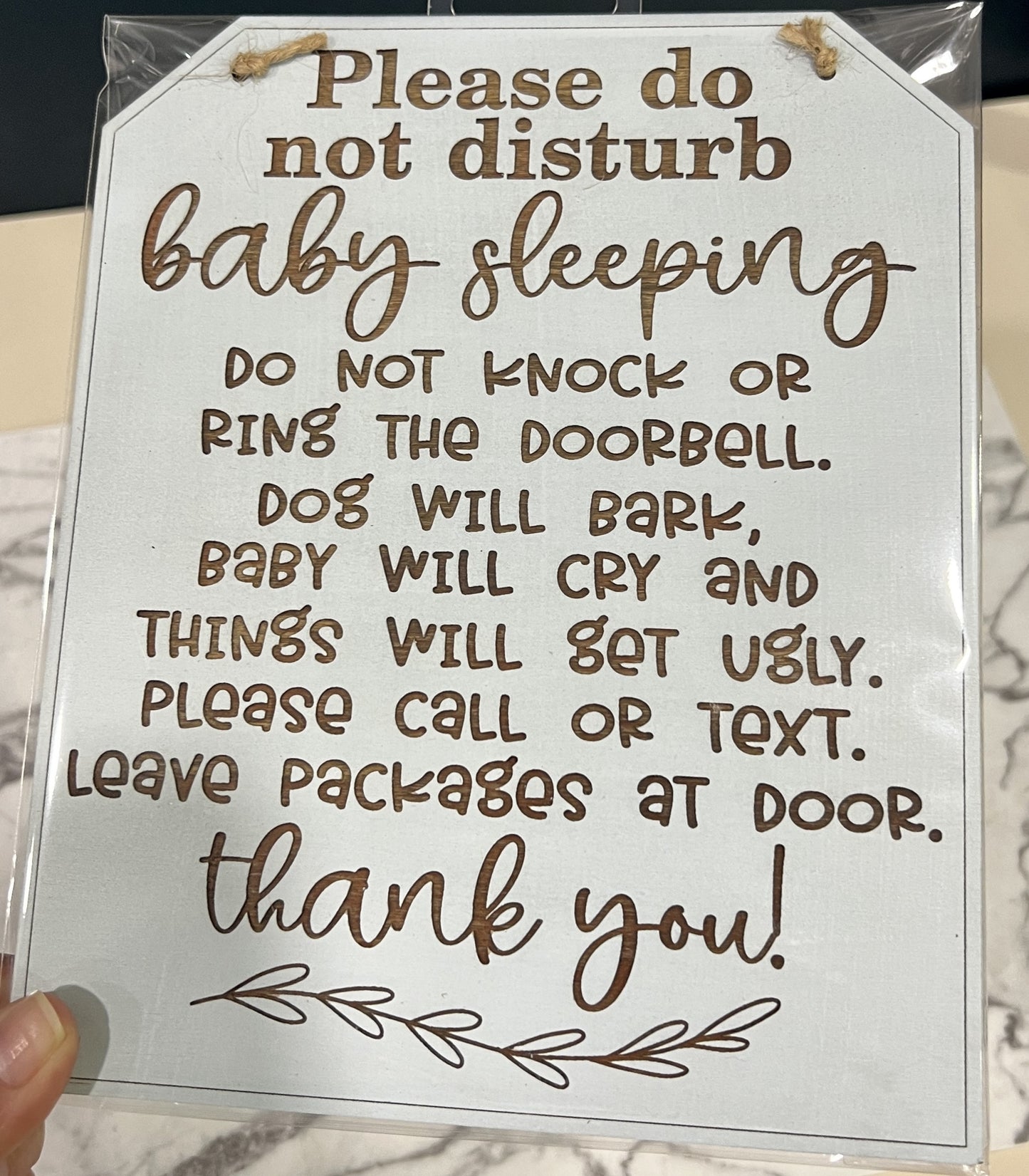 Door Sign- Pls DND Bby Sleep