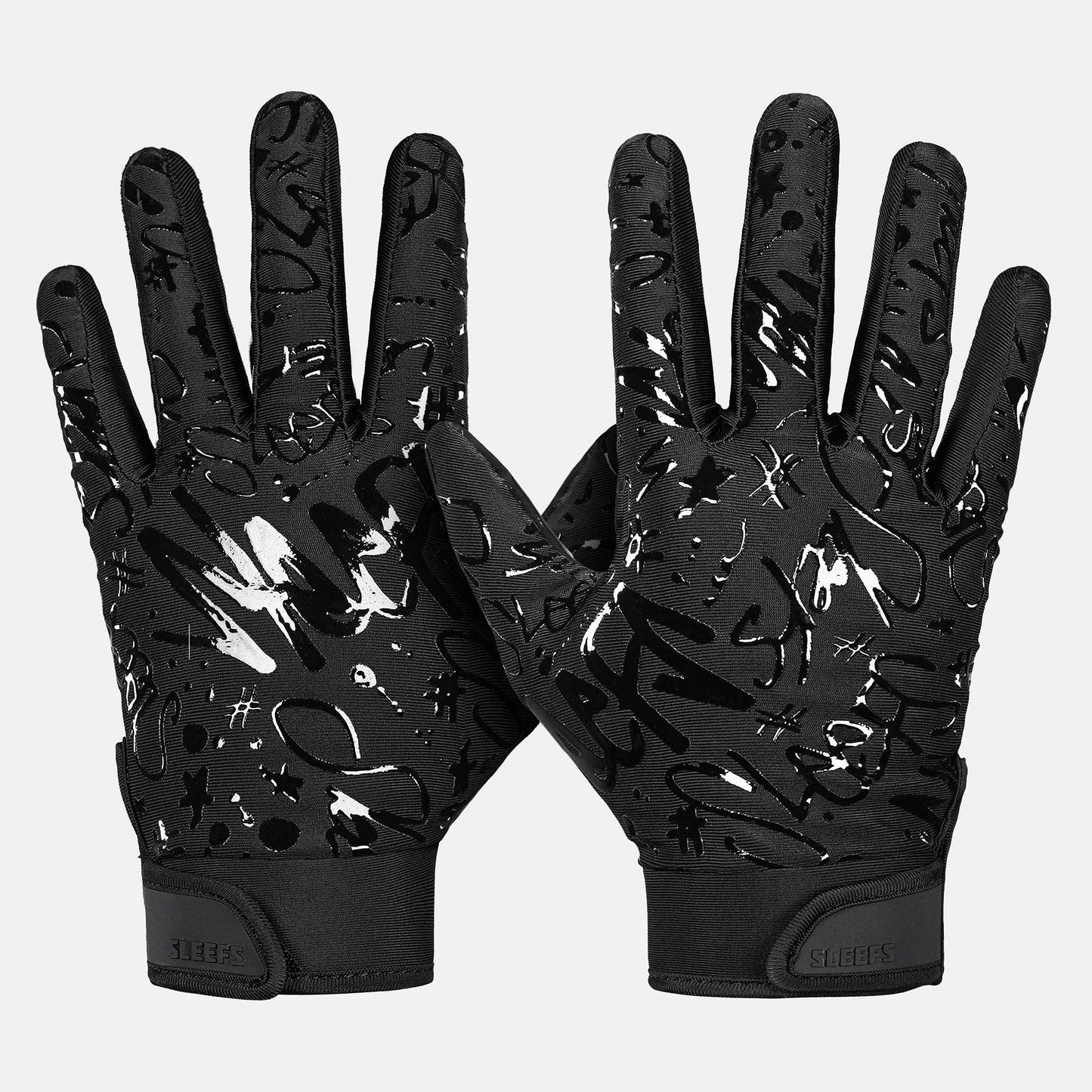 Basic Black Sticky Football Receiver Gloves