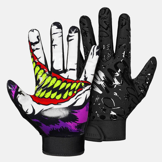 Green Grin Sticky Football Receiver Gloves