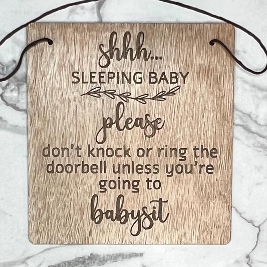 Shhh Sleeping Baby Square