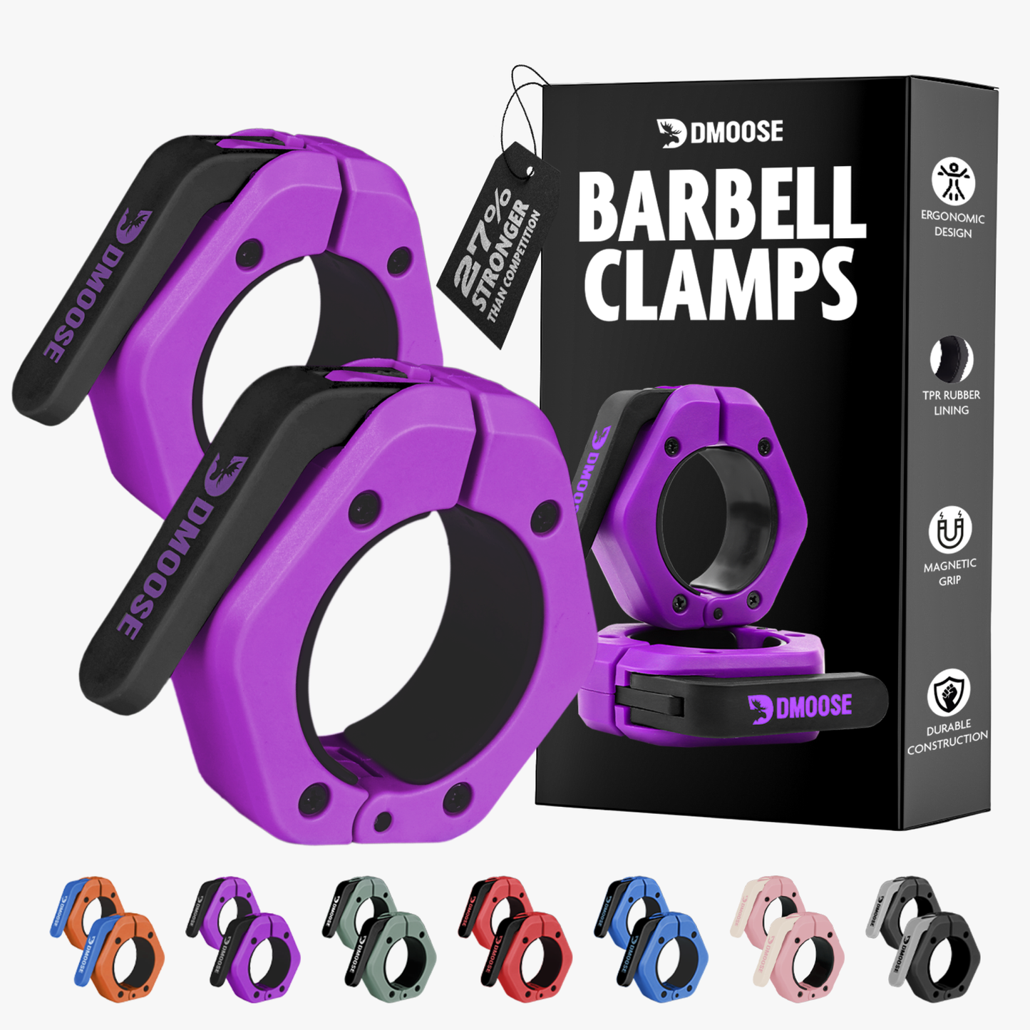 Barbell Clamps: Black / Non Magnetic