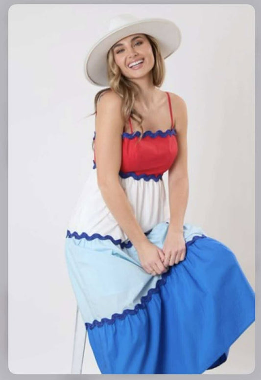 Color Block Maxi Dress