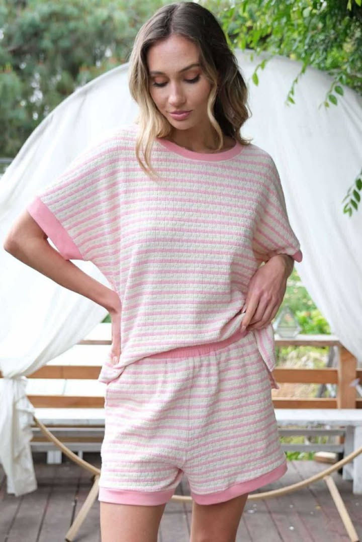 Pink Striped Set
