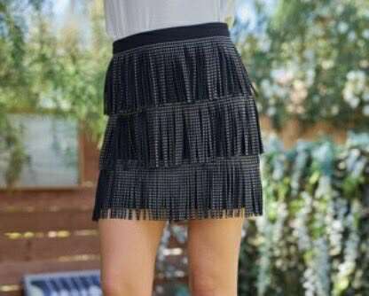 Black Fringe Skirt