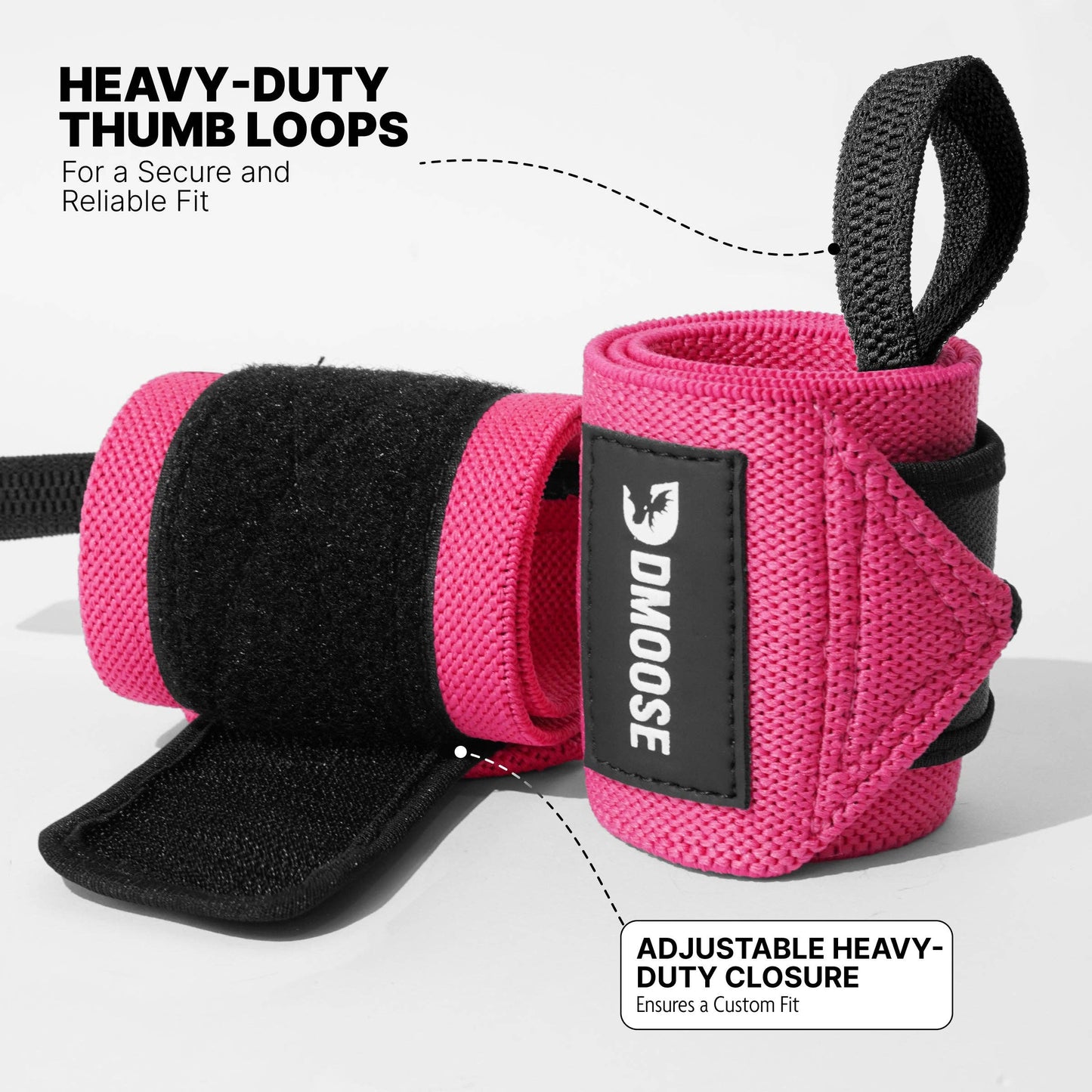 Wrist Wraps: Pink / 18"