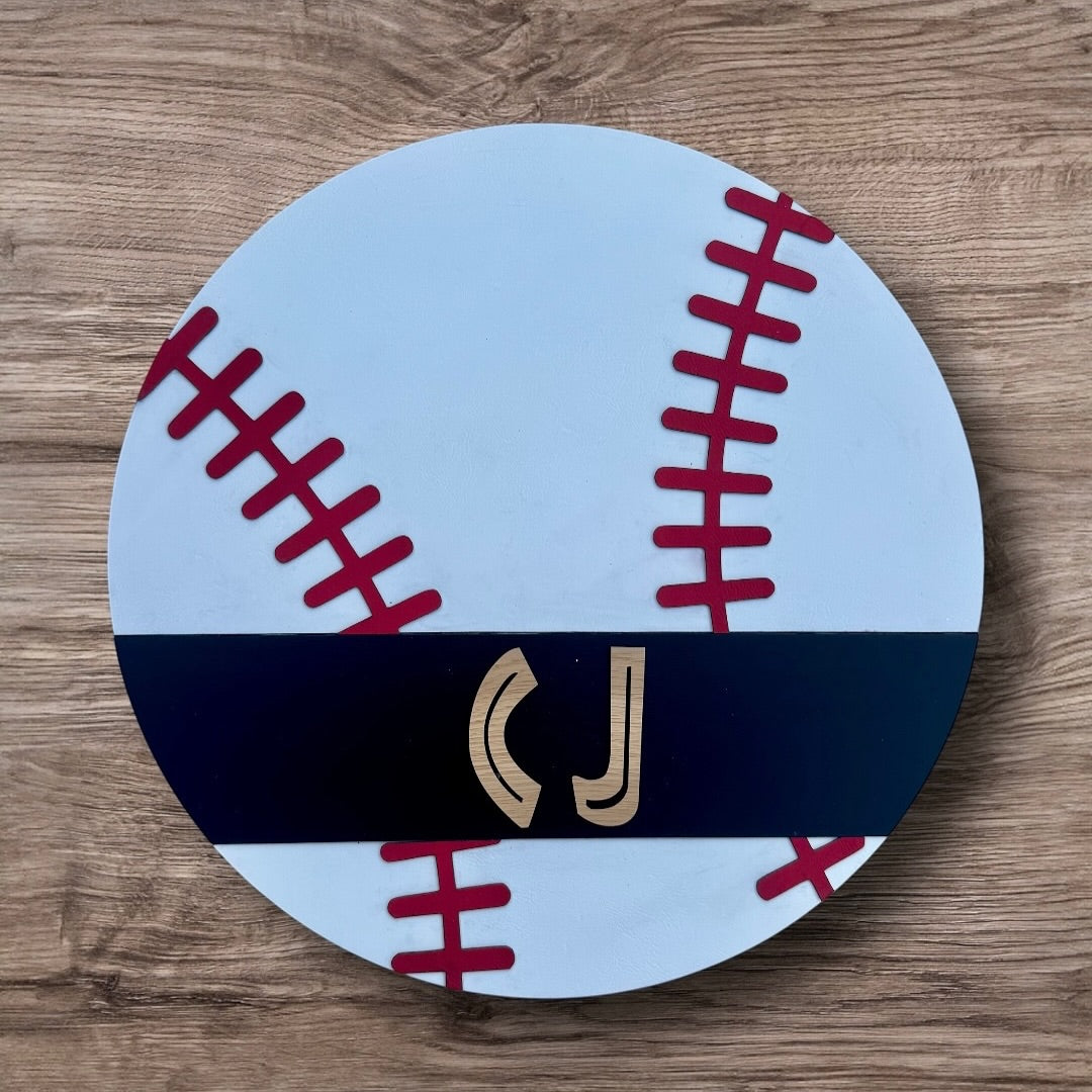Baseball Name Sign