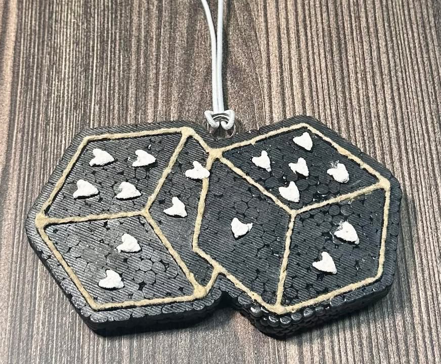 Gold/Blk Dice- Pineapple Sunrise