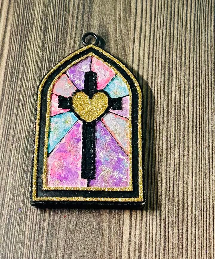 Stained Glass Cross- High Maintenance