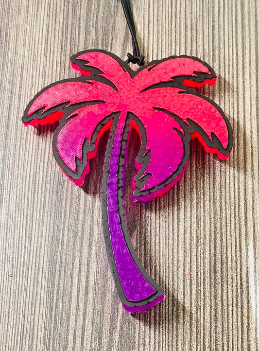 Pink/Purple Palm Tree- Flip flops
