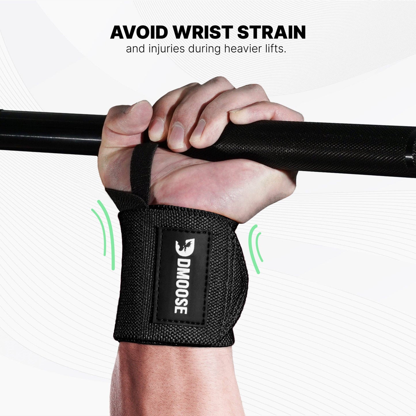 Wrist Wraps: Black Stripes / 18"