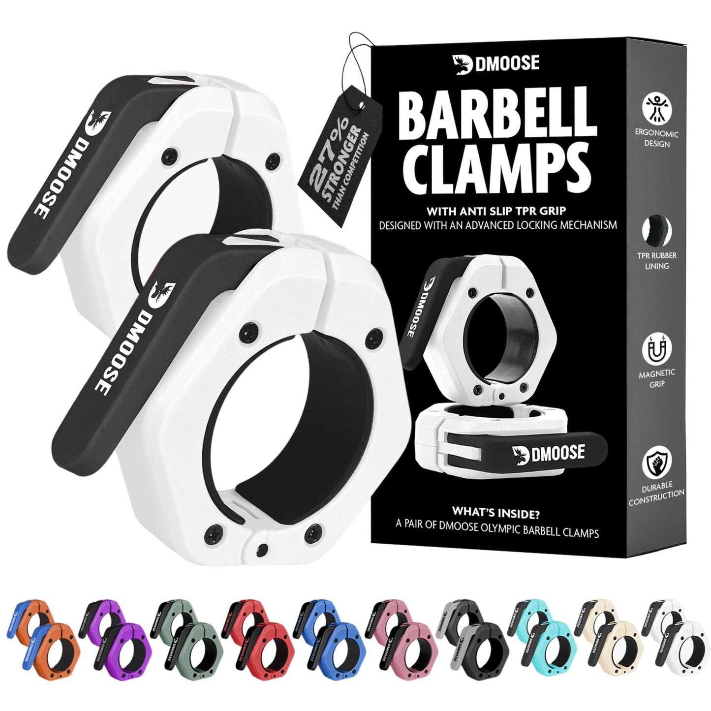 Barbell Clamps: Black / Non Magnetic