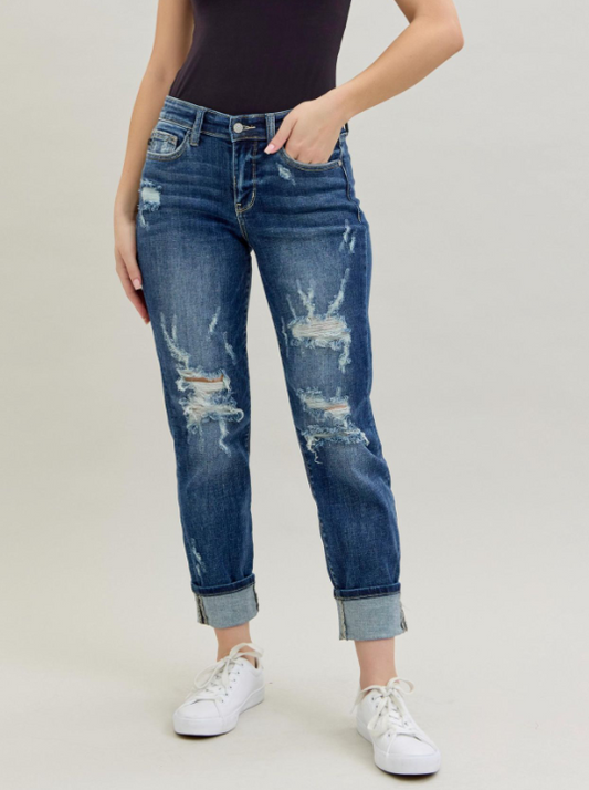 JUDY BLUE MR CUFFED DESTROY BF