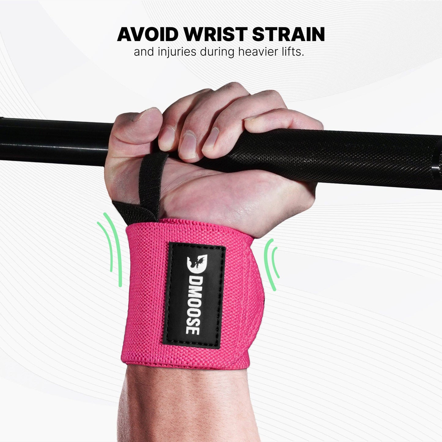 Wrist Wraps: Black Stripes / 18"