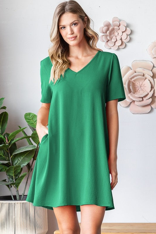 Green Dress W/ Pockets