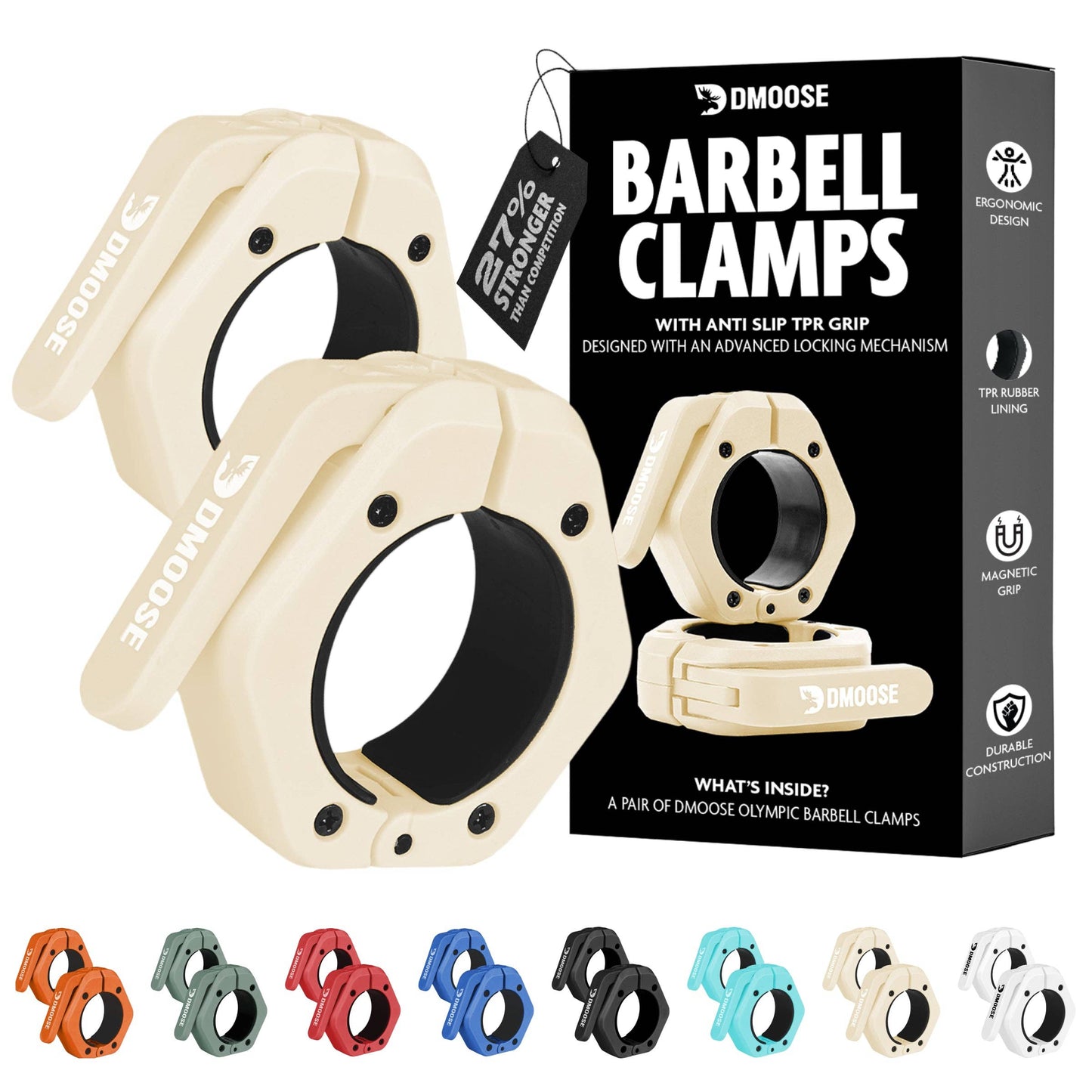 Barbell Clamps: Black / Non Magnetic