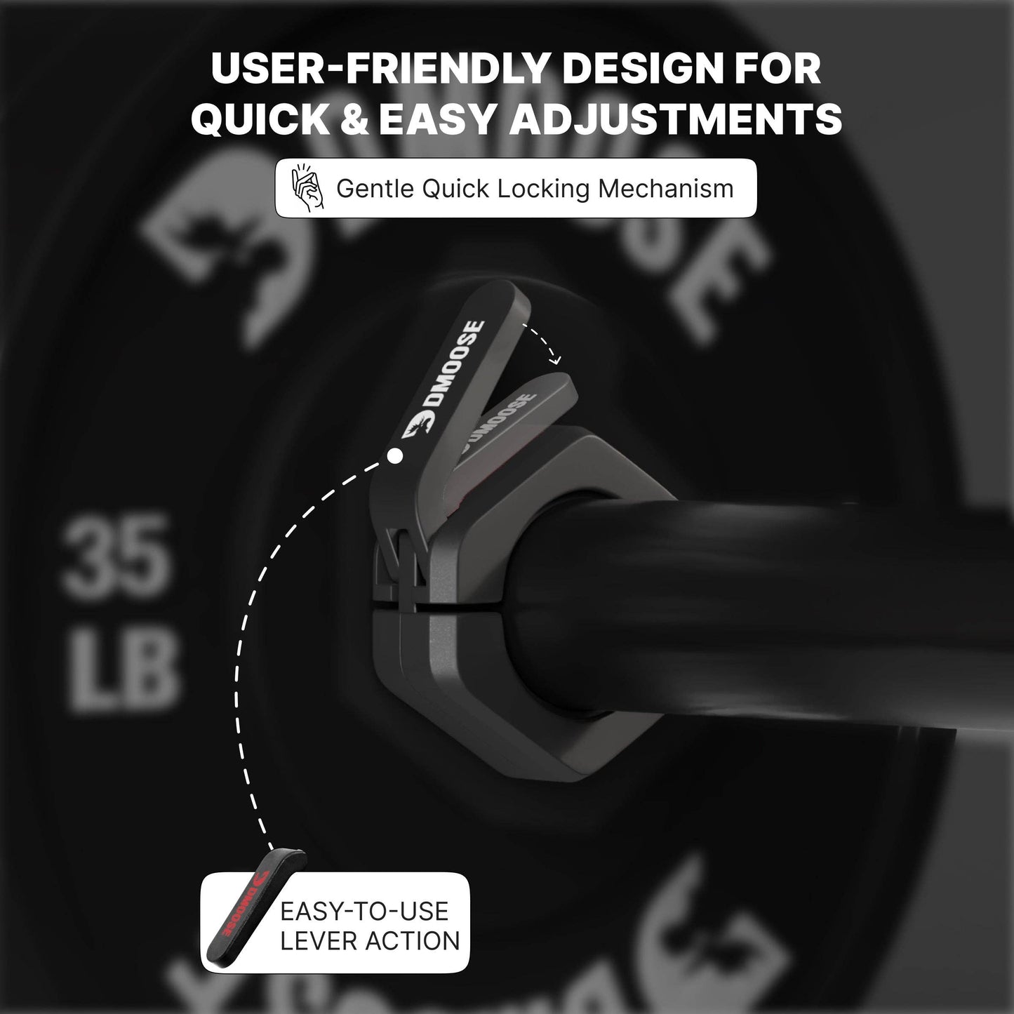 Barbell Clamps: Black / Non Magnetic