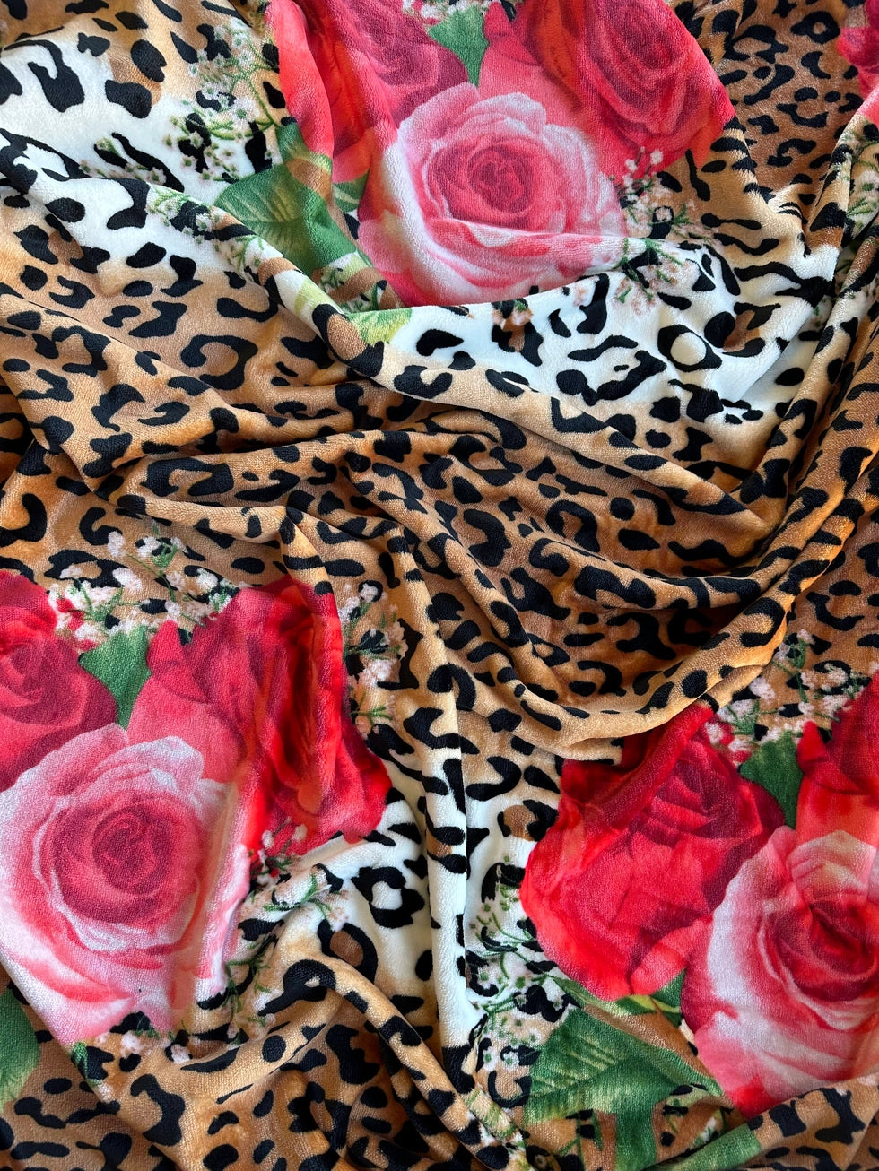 Leopard & Rose Twin Blanket