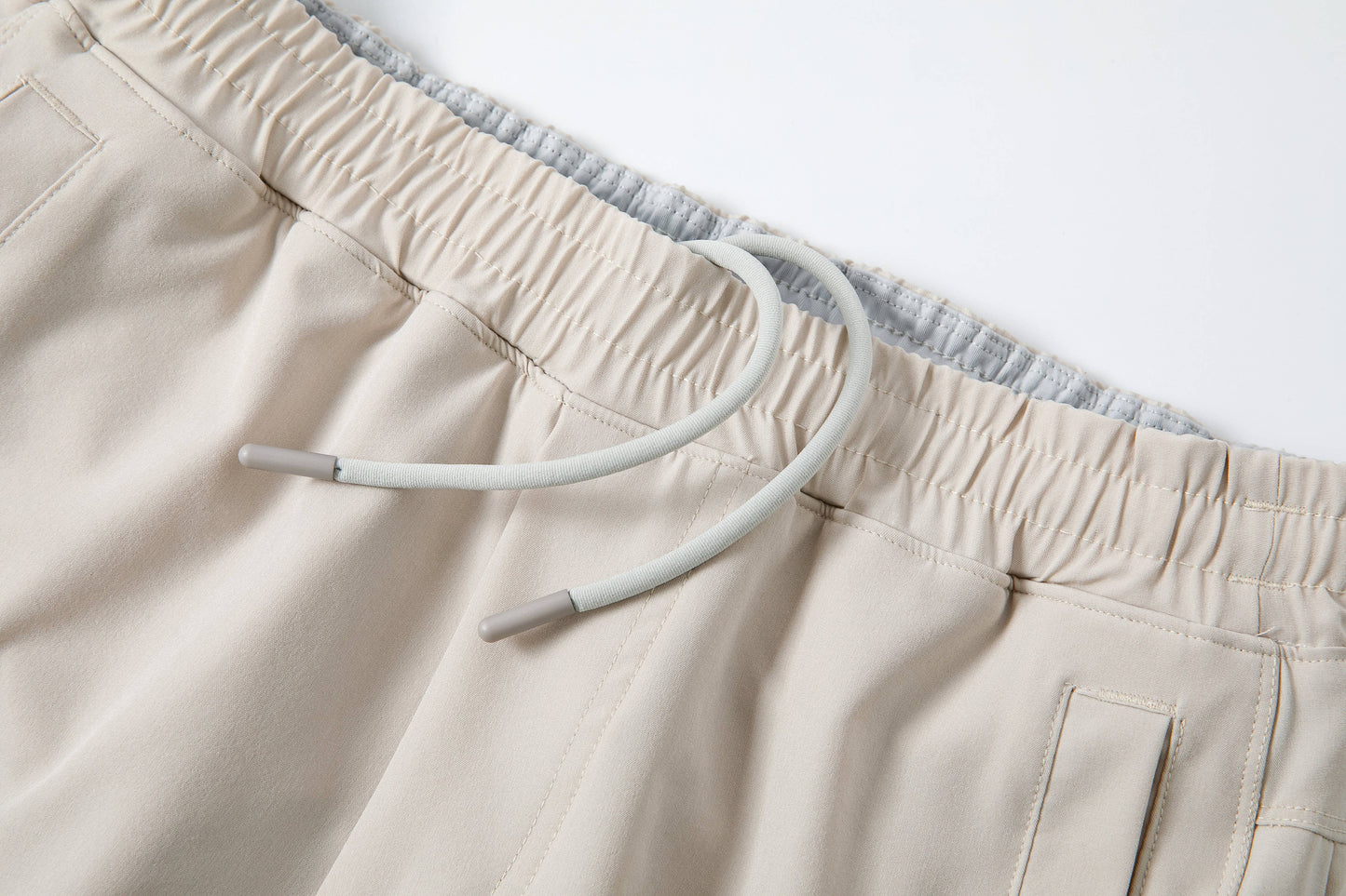 Stone Khaki Freeballers - Sport Shorts: 8" Inseam / Built-in Liner / XX-Large
