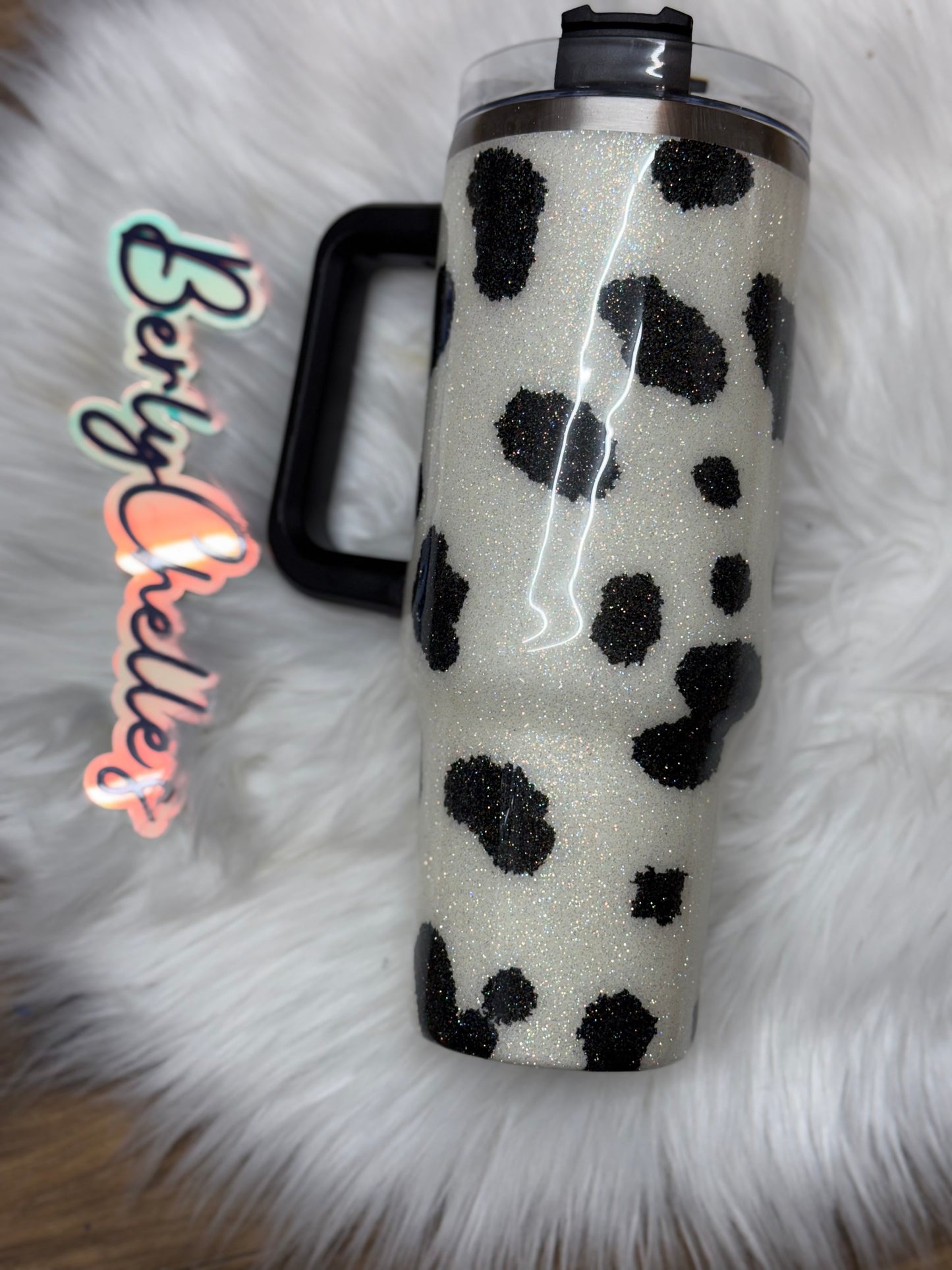 40 OZ TUMBLER - COWPRINT WITH HIGHLAND DECAL