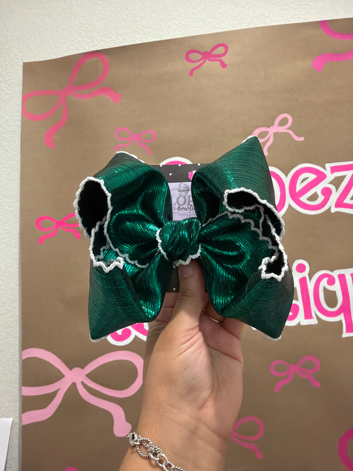 Metallic moonstitch