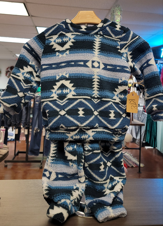 Blue Aztec Warm Set Size 4