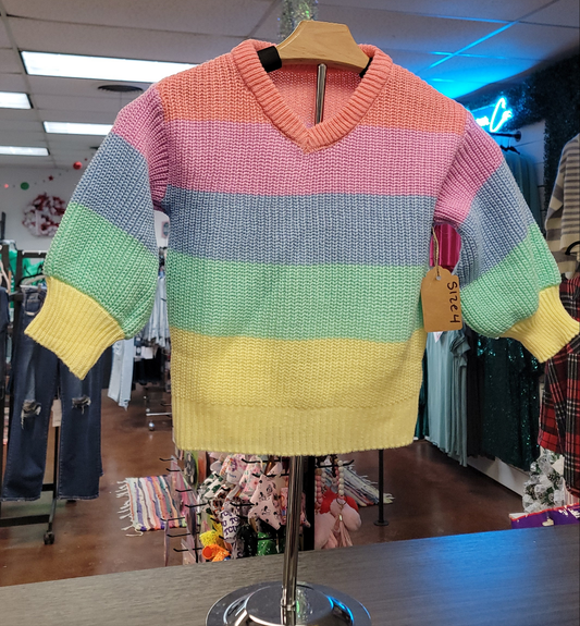 Kids Rainbow Sweater Size 4