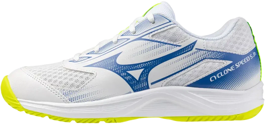 Mizuno Cyclone Speed 5 JR Vball Shoe - White-Lightning Yllw