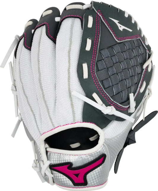 Mizuno GPP1150F4 Fastpitch Prospect Finch Series Youth Utility Glove 11.5- White-Gray