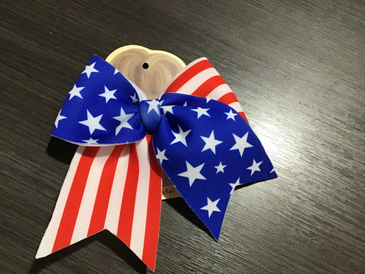 Large Flag Fabric Bow