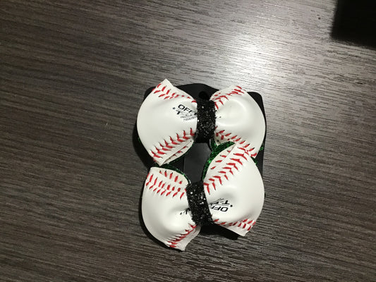 Baseball Leather Piggie Bows