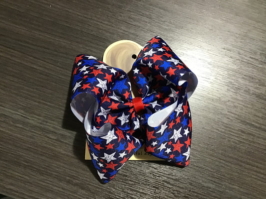 Red, White & Blue Star Bow