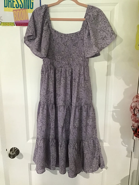 Purple Floral Dress