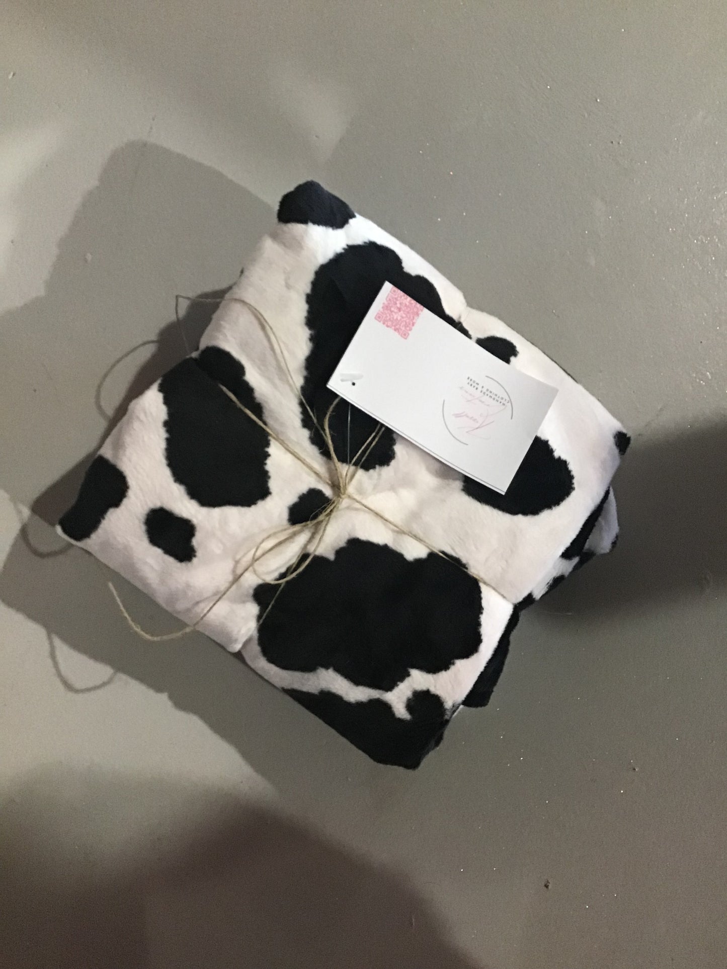 Newborn Blanket - Pink/Cow