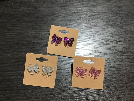 Acrylic Bow Earrings