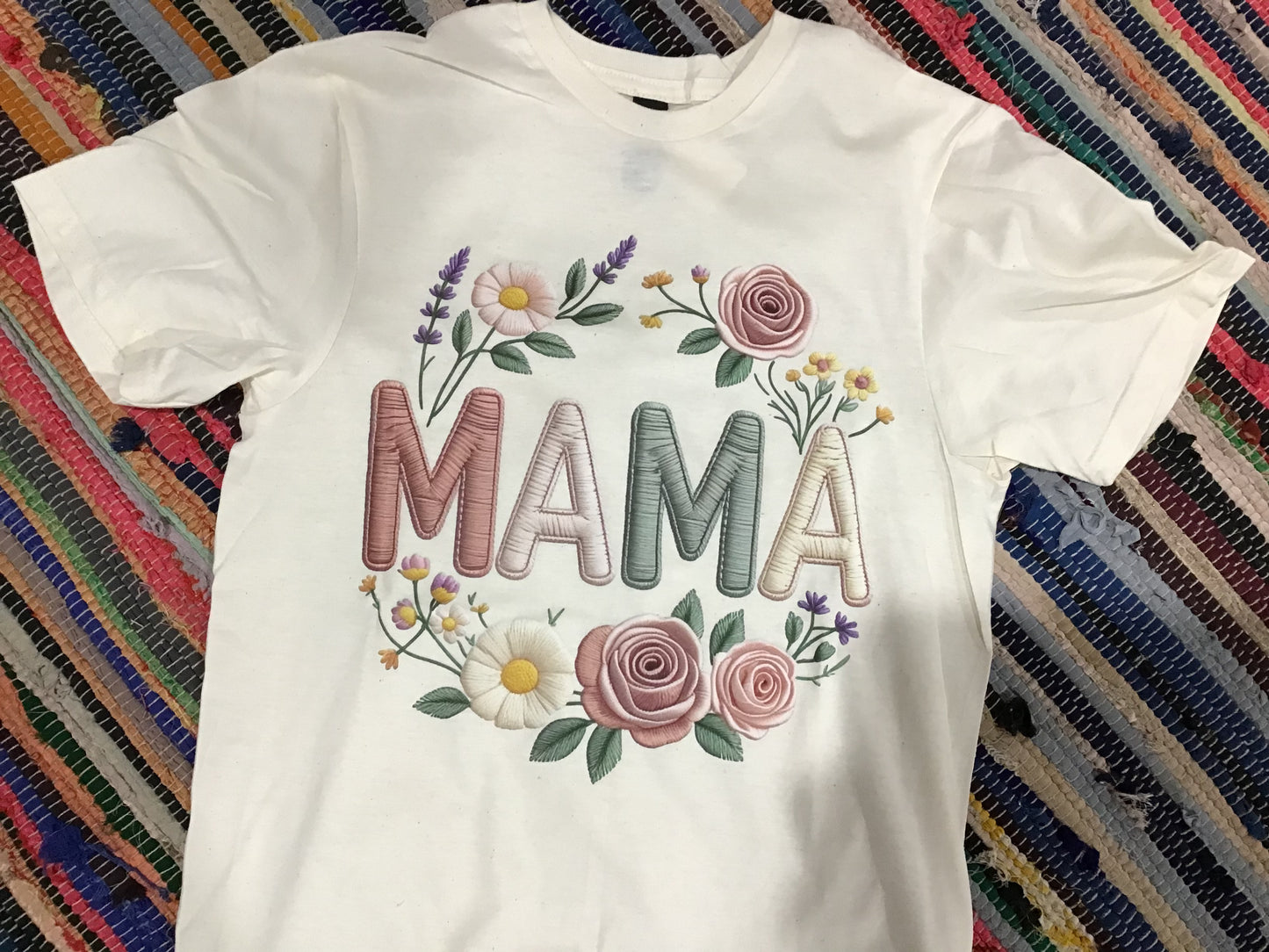 Faux Embroidery MAMA Tee