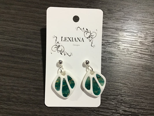 Teal/ Gold Dangle