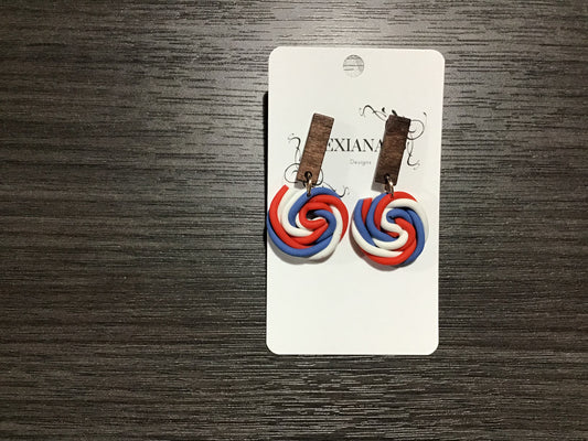 July 4th Swirl Dangle