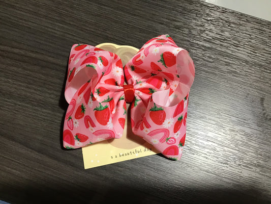 Strawberry Daisy Bow