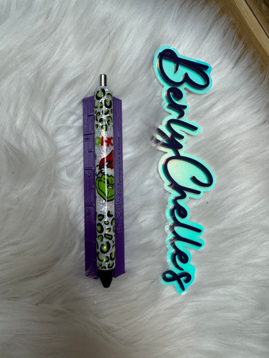 MEAN FACE LEOPARD GEL PEN