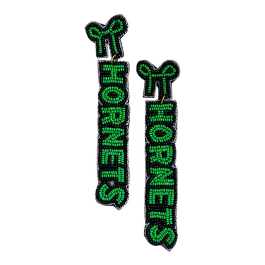 Hornets Bead Earrings